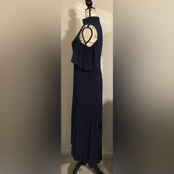 NWT Kensie Cold Shoulder Flutter Sleeve High-Low Dress - Picture 6 of 15